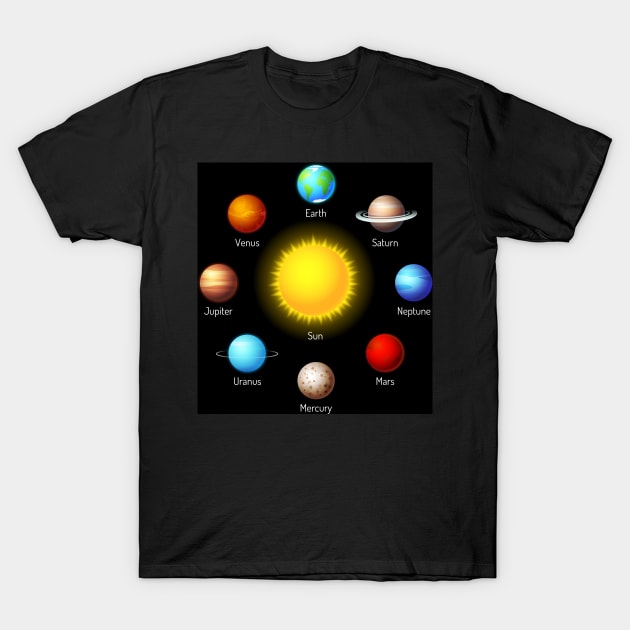 Solar System T-Shirt by Bootyfreeze